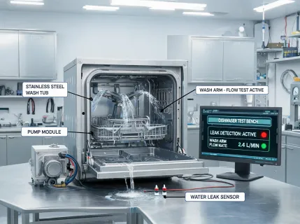 Dishwasher leakage bench