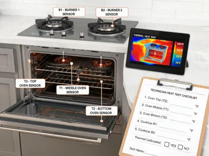 Cooking appliance heat mapping
